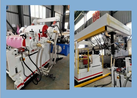 1000mmプラスチック シートの放出ライン500kg/H単一ねじPP PSシート押し出し機