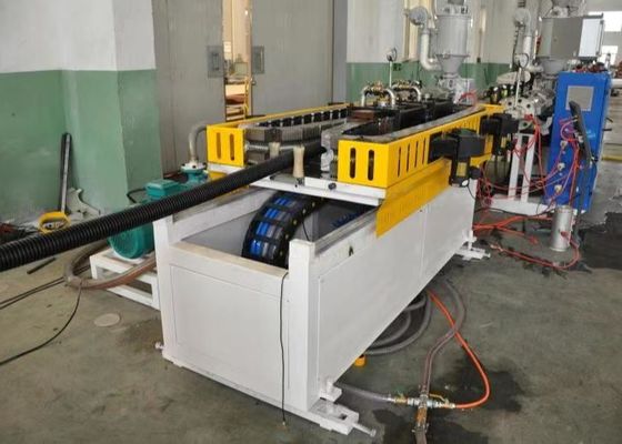 単一の壁75mmねじ波形の管機械33L/D放出ライン